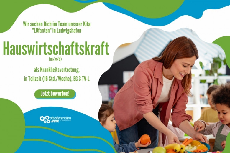Wir suchen Dich als Hauswirtschaftskraft (m/w/d) in Ludwigshafen